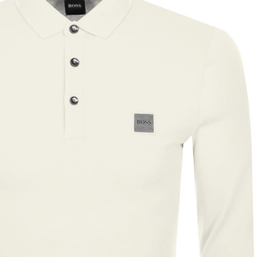 Alternative Image for ProductBOSS Long Sleeved Polo T Shirt Cream3